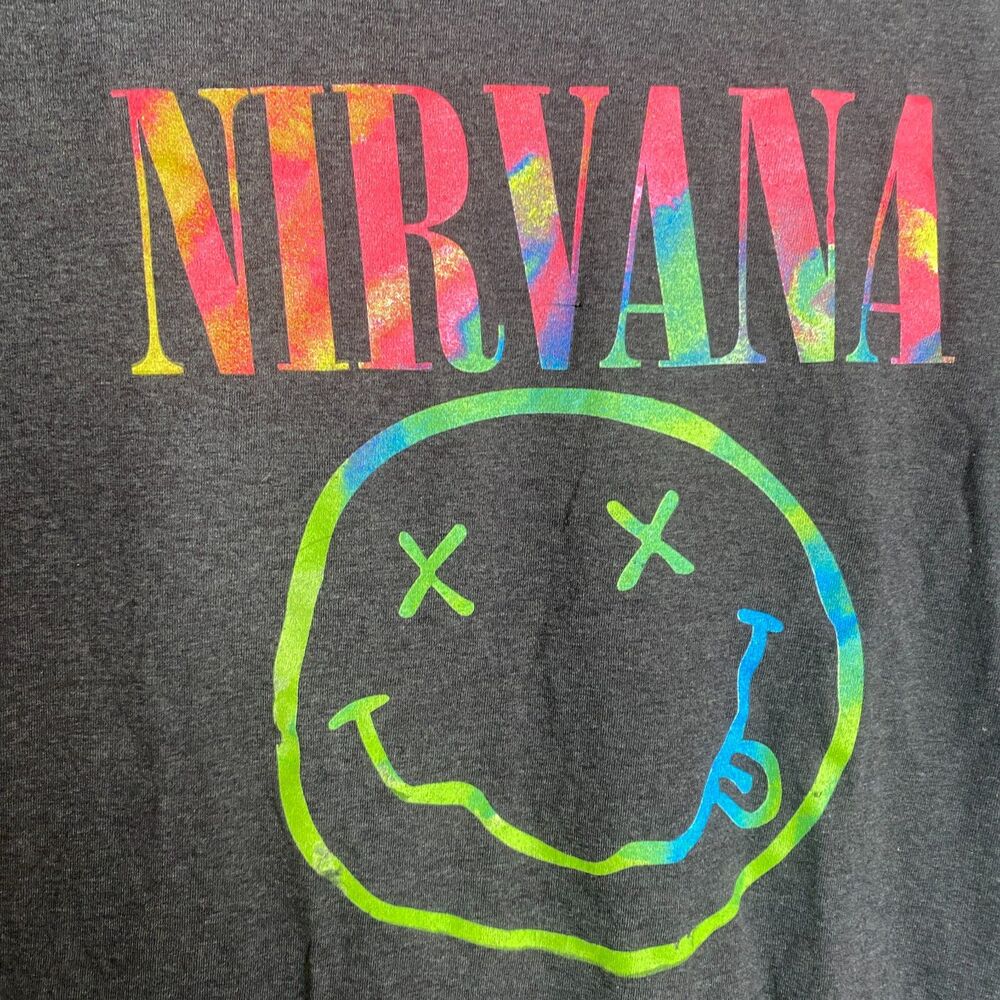 Nirvana Band Tee Shirt Short Sleeve X-Eye Smiley Face Size 2XL